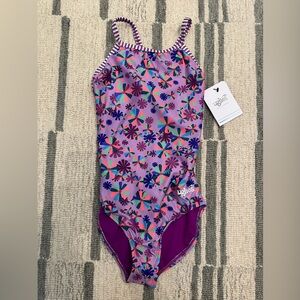 Dolfin Uglies Youth Girls Size 14 Pinwheel  Print One Piece Swimsuit Brand NEW